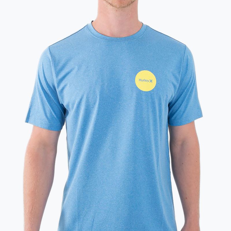 Maglietta Hurley Everyday Hybrid Upf kingdom blu heather da uomo 5