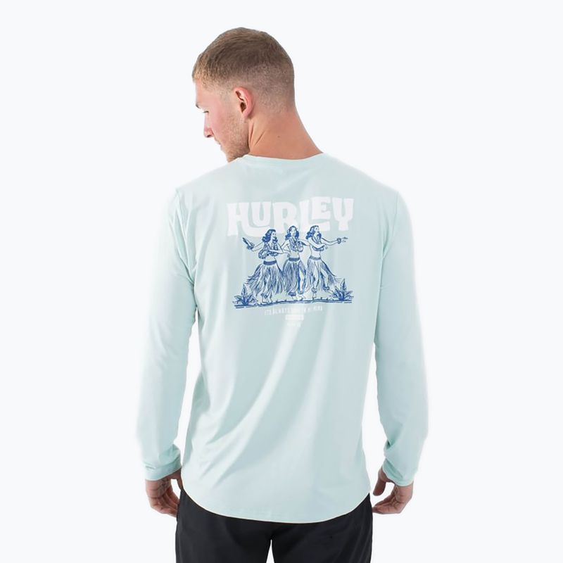 Hurley Everyday Hybrid Upf a maniche lunghe marrone kelp da uomo 3