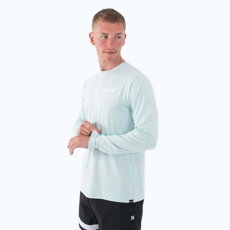 Hurley Everyday Hybrid Upf a maniche lunghe marrone kelp da uomo 4