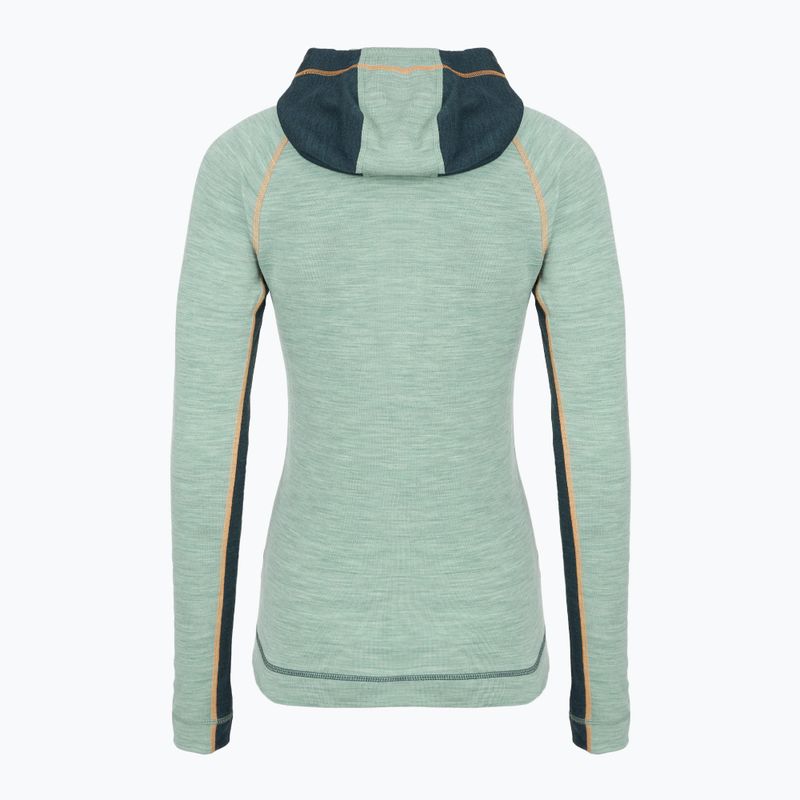 Smartwool Classic Thermal Merino Base Layer 1/2 Zip Hoodie da donna in scatola twilight/verde artico 2
