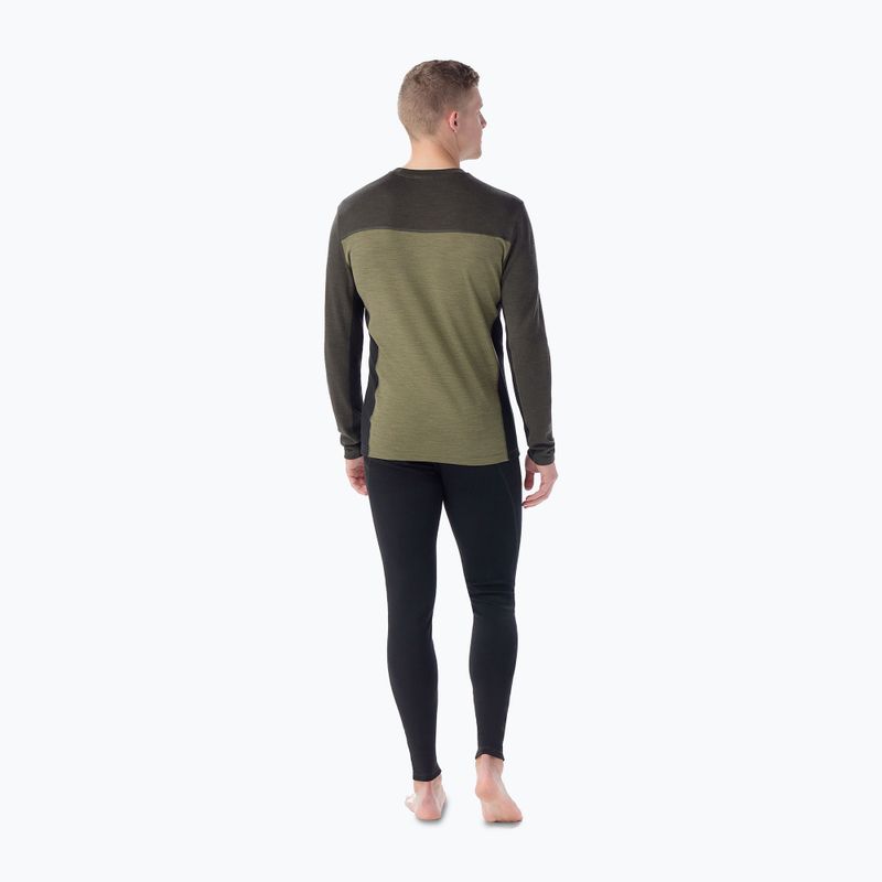 Maglia termica da uomo Smartwool Classic Thermal Merino Base Layer Colorblock Crew Boxed moss 2