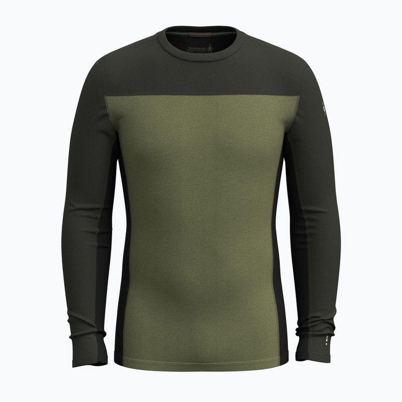 Maglia termica da uomo Smartwool Classic Thermal Merino Base Layer Colorblock Crew Boxed moss 3