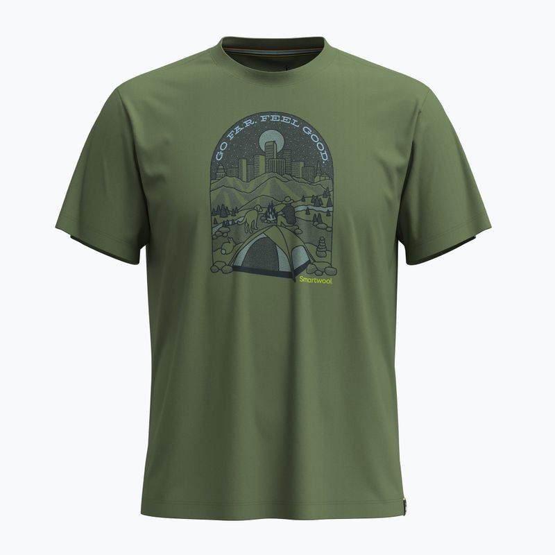 Maglietta Smartwool Streets to Peaks Uomo Graphic verde felce