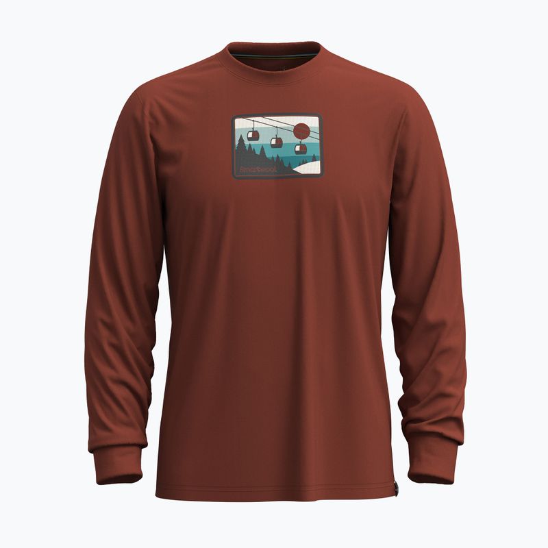 Smartwool Uomo Gondola Ride Graphic pecan brown Manica lunga