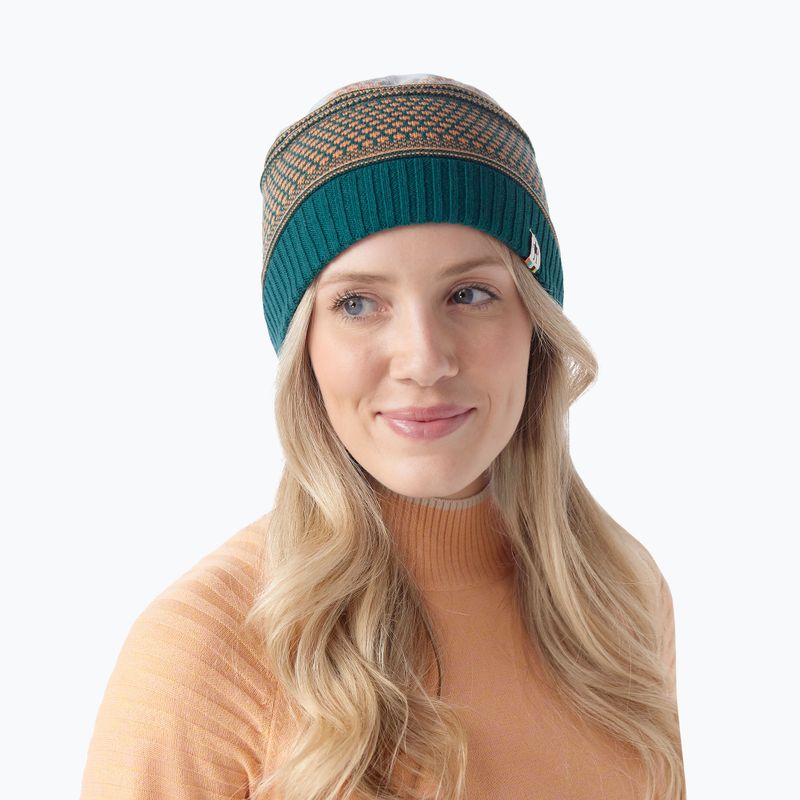 Smartwool Popcorn Cable Berretto invernale reversibile verde smeraldo 2