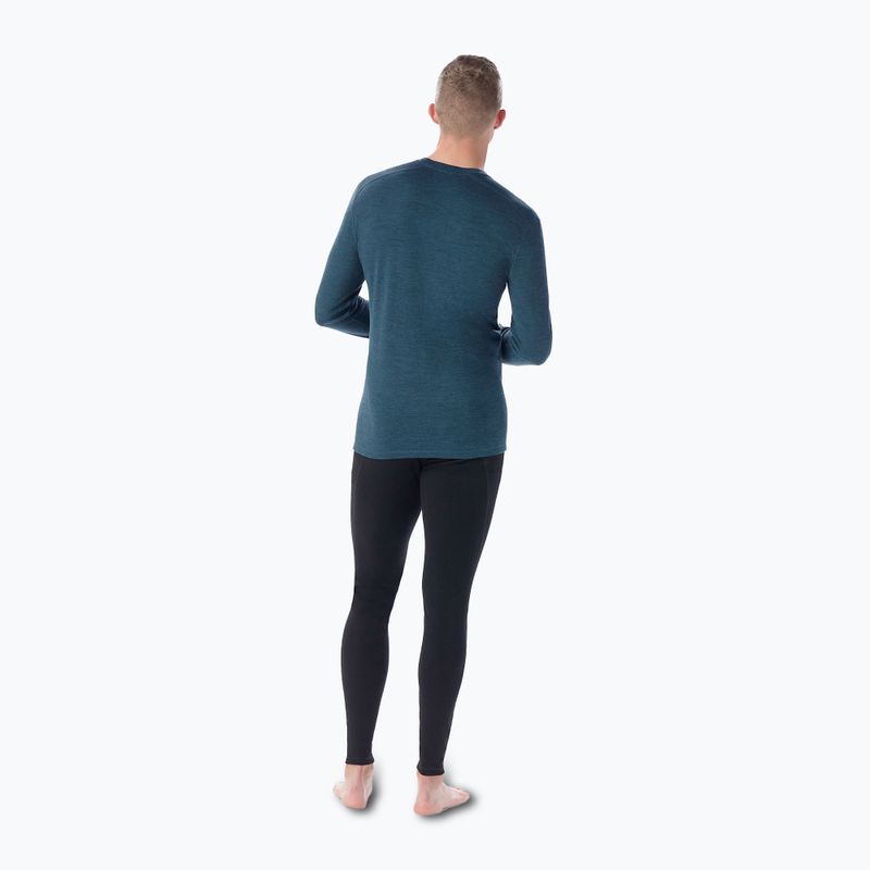 Smartwool Merino 250 Baselayer Crew Uomo in scatola manica lunga termica twilight blue heather 2