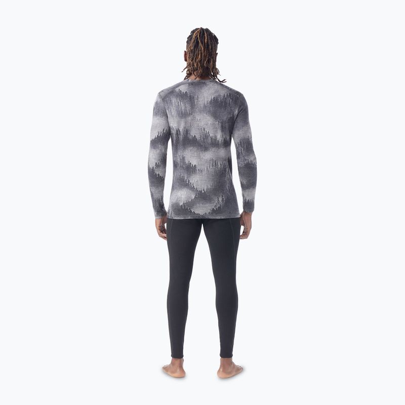 Smartwool Merino 250 Baselayer Crew Uomo in scatola manica lunga termica charcoal foggy pines 2