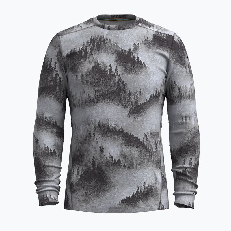 Smartwool Merino 250 Baselayer Crew Uomo in scatola manica lunga termica charcoal foggy pines 3