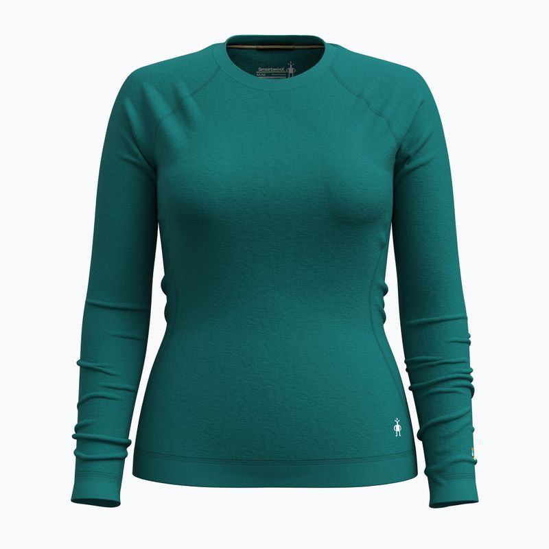 Smartwool Merino 250 Baselayer Crew da donna in scatola manica lunga termica verde smeraldo 3