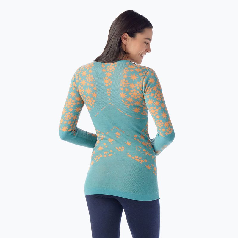 Maglia termica da donna Smartwool Intraknit Thermal Merino Base Layer Pattern Crew cascade 2