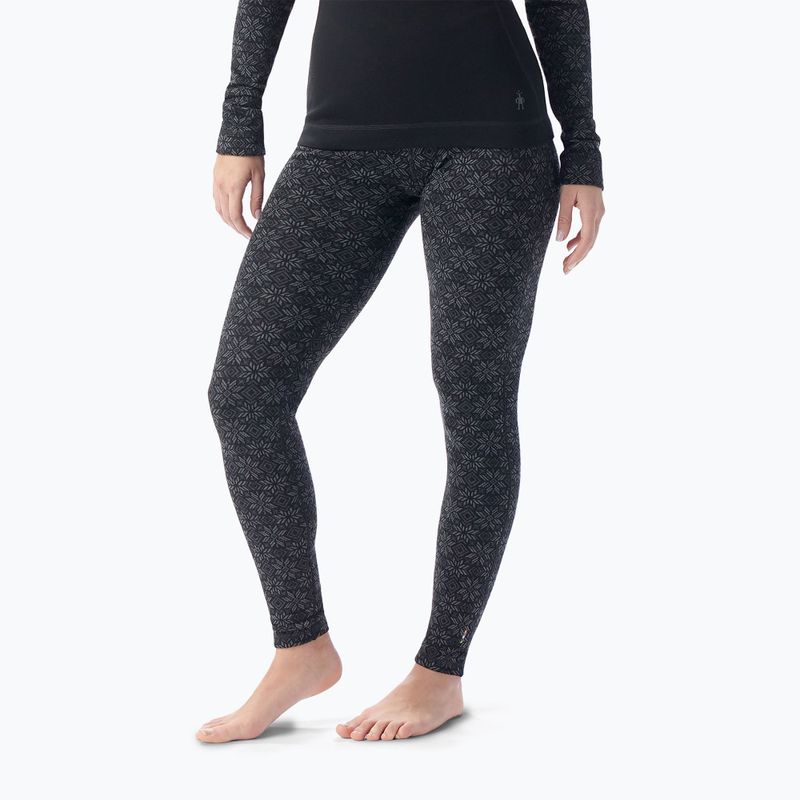 Pantaloni termici da donna Smartwool Classic Thermal Merino Base Layer Bottom Boxed nero digi snow