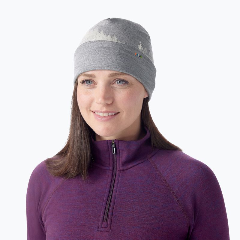 Smartwool Merino Reversible Cuffed cap grigio chiaro nebbia pini 2