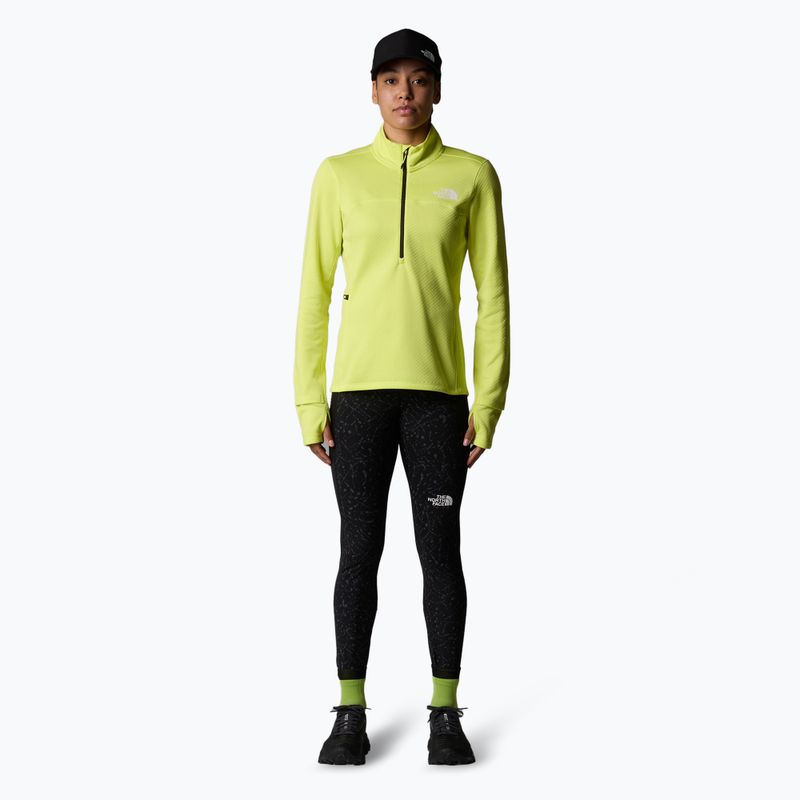 Felpa running da donna The North Face Winter Warm Pro 1/4 Zip giallo lucciola 2