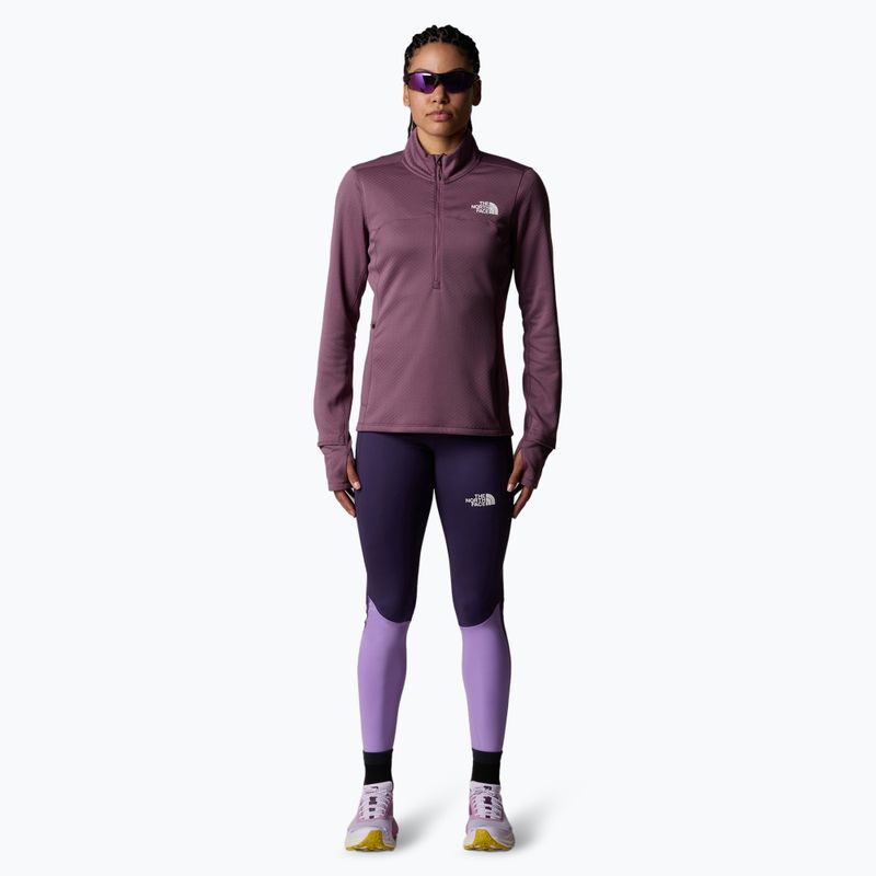 Felpa running donna The North Face Winter Warm Pro 1/4 Zip mezzanotte malva 2