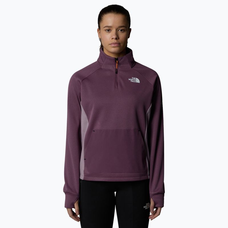 Felpa donna The North Face Mountain Athletics Fleece 1/4 Zip mezzanotte malva/viola gesso