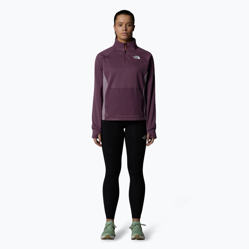 Felpa donna The North Face Mountain Athletics Fleece 1/4 Zip mezzanotte malva/viola gesso 2