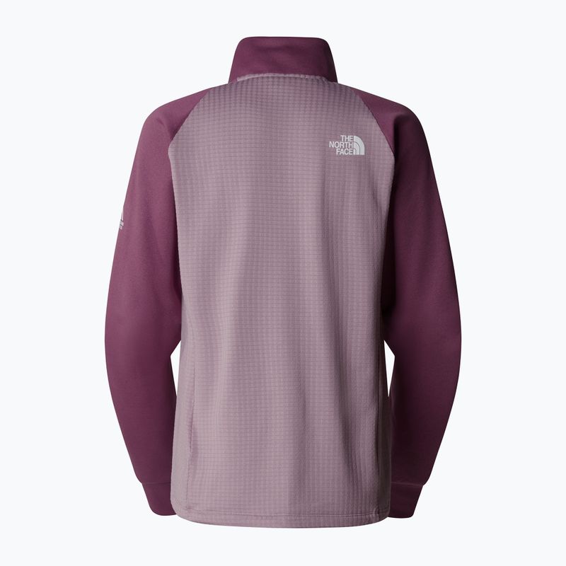 Felpa donna The North Face Mountain Athletics Fleece 1/4 Zip mezzanotte malva/viola gesso 5