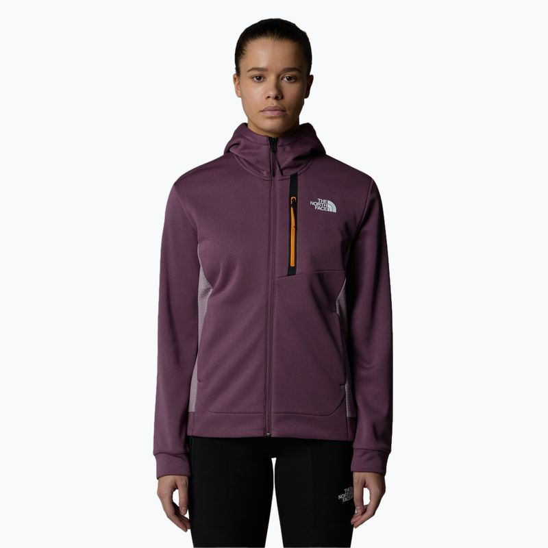 Felpa da donna The North Face Mountain Athletics FZ Fleece mezzanotte malva/viola gesso