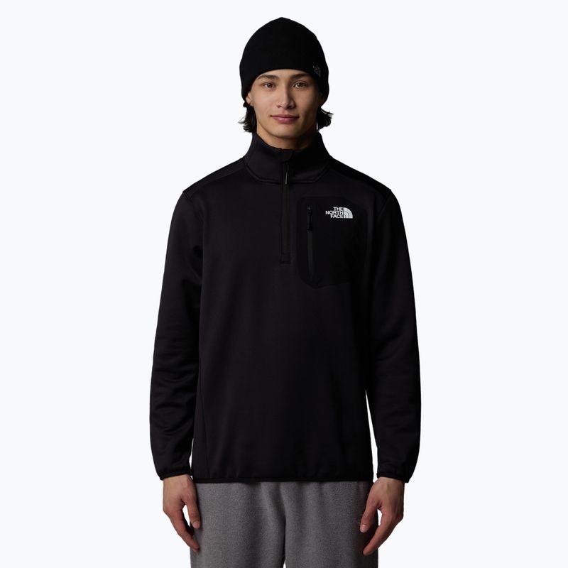 Felpa da uomo The North Face Crest 1/4 Zip nero