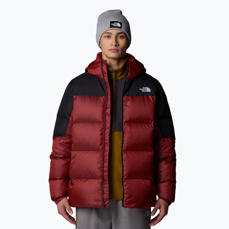 Piumino da uomo The North Face Diablo Down 2.0 Hoodie ad alto rischio rosso/nero heather 4