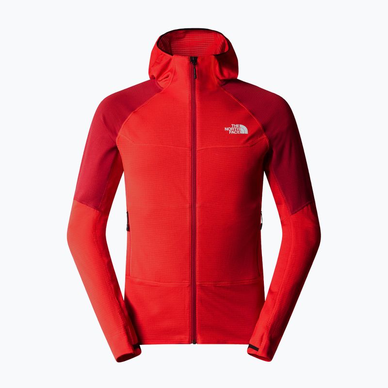 Felpa con cappuccio da uomo The North Face Bolt Polartec rosso alto rischio/rosso granata 5