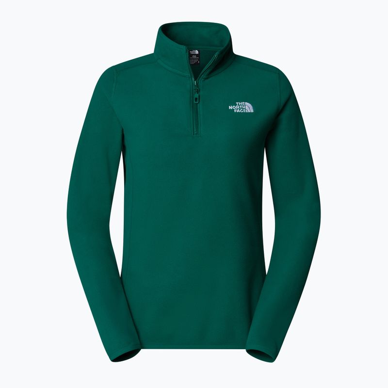 Felpa The North Face da donna 100 Glacier 1/4 Zip evergreen