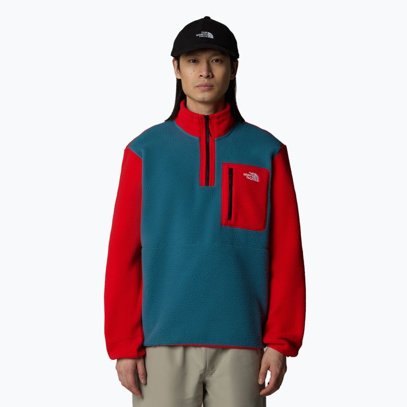 Felpa da uomo The North Face Yumiori 1/4 Zip blu germano / alto rischio