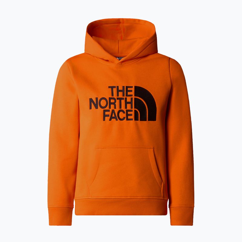 The North Face Drew Peak P/O Felpa con cappuccio arancione per bambini 4