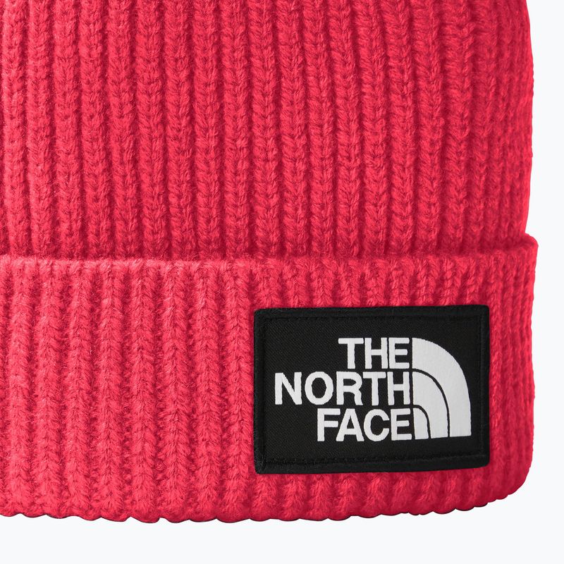 Cappello da trekking per bambini The North Face TnF Box Logo Cuffed radiant poppy 2