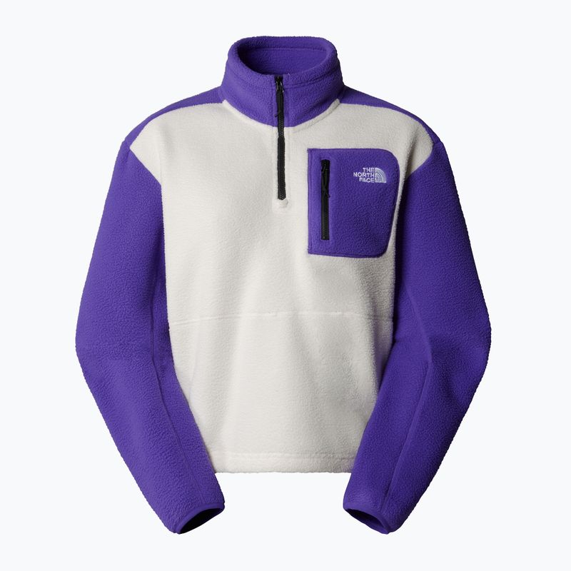 Felpa da donna The North Face Yumiori 1/4 Zip white dune/peak purple 3