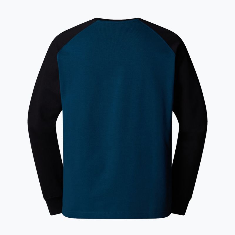 Longsleeve da uomo The North Face Heritage midnight petrol/nero 2