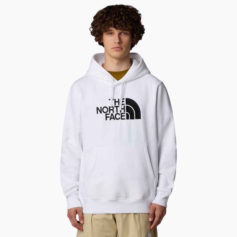 Felpa con cappuccio The North Face Drew Peak Uomo bianco/nero