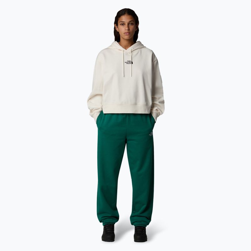 Felpa donna The North Face Essential Crop bianco dune 2