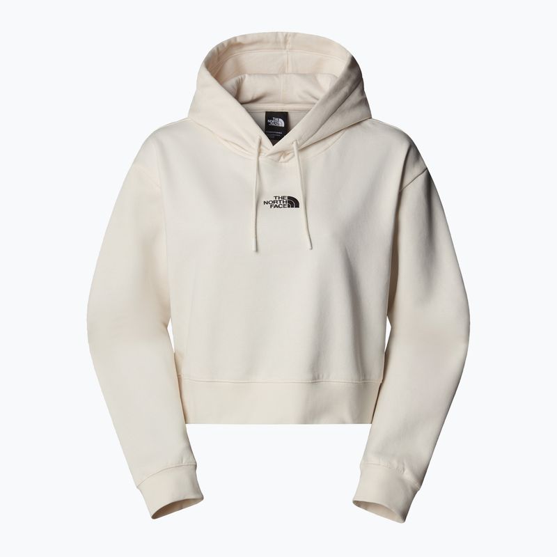 Felpa donna The North Face Essential Crop bianco dune 4