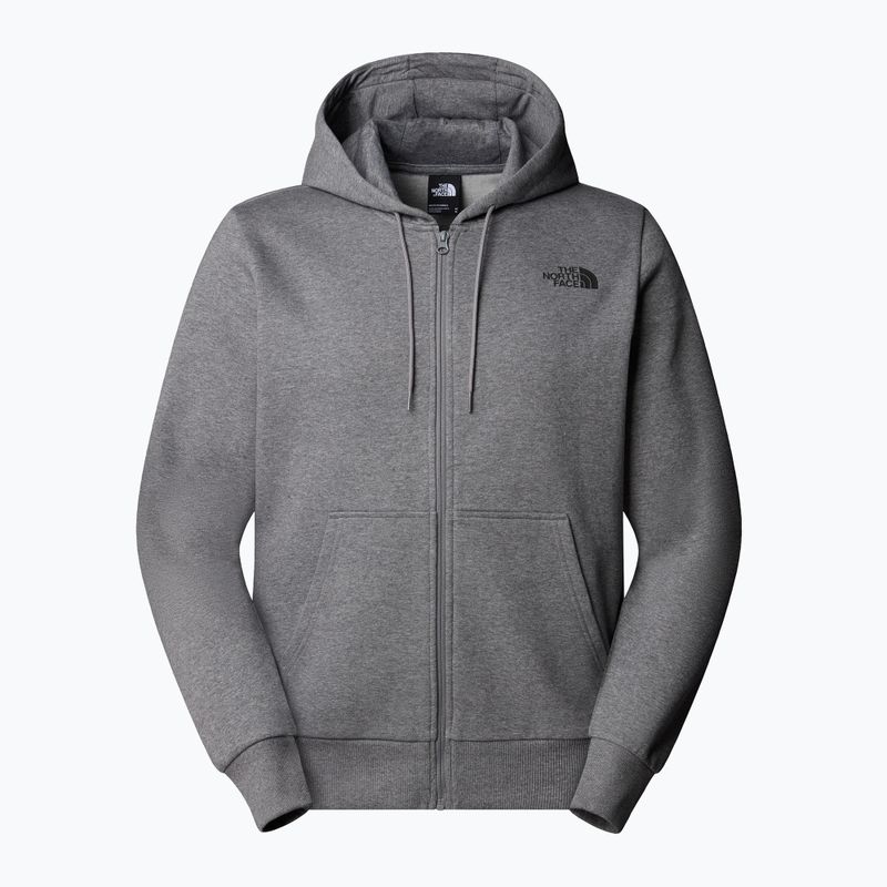 Felpa da uomo The North Face Simple Dome Full Zip Hoodie grigio medio heather 5