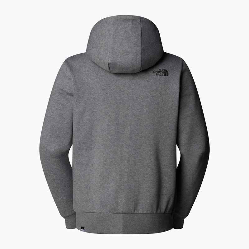 Felpa da uomo The North Face Simple Dome Full Zip Hoodie grigio medio heather 6