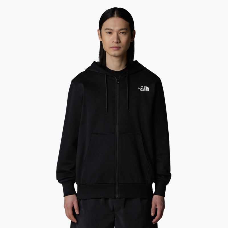 Felpa con cappuccio The North Face Simple Dome da uomo con zip intera nera