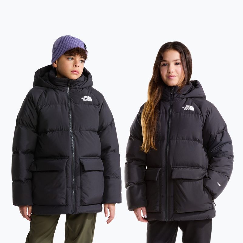 Piumino bambino The North Face Teen North Down Fleece Lined Short Parka tnf black 3