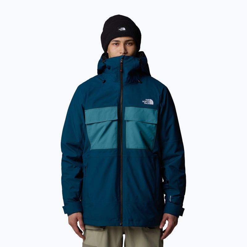Giacca da snowboard da uomo The North Face Fourbarrel Triclimate blu notte/alga 4