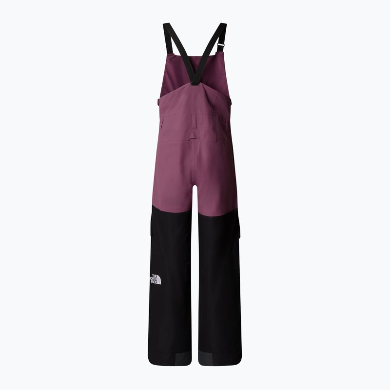 Pantaloni da sci da donna The North Face Dragline Bib mezzanotte malva/nero 5