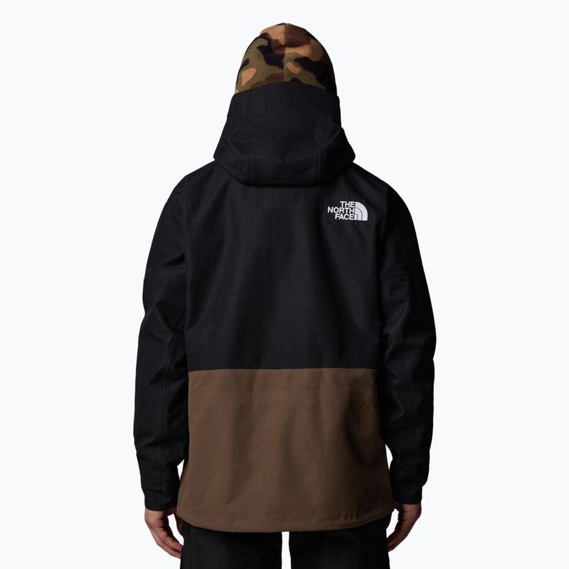 Giacca da sci da uomo The North Face Dragline nero/marrone fumo 3