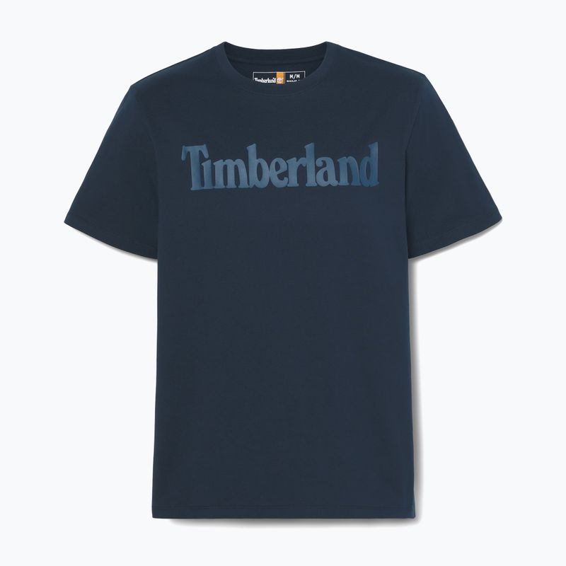 T-shirt Timberland Tfo Wordmark Logo Uomo Zaffiro scuro/Denim scuro 4