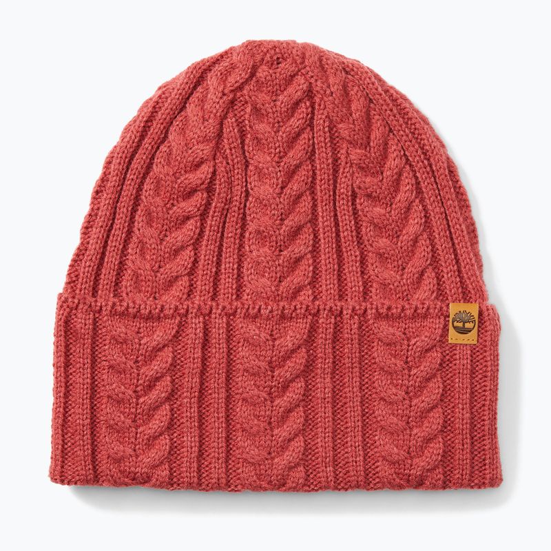 Berretto invernale da donna Timberland Cable Beanie rosa granata