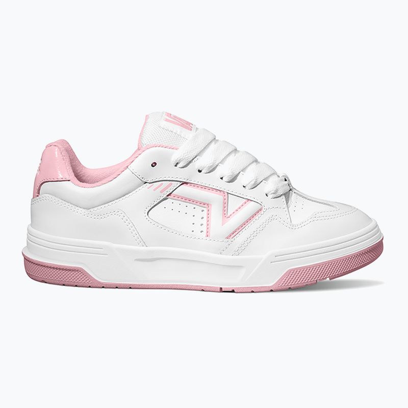 Scarpe Vans Upland in pelle bianca/rosa 8