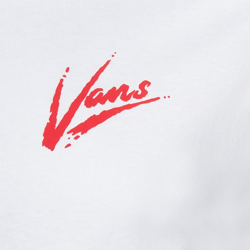 T-shirt Vans Dettori Loose Fit uomo bianco/rosso corsa 3