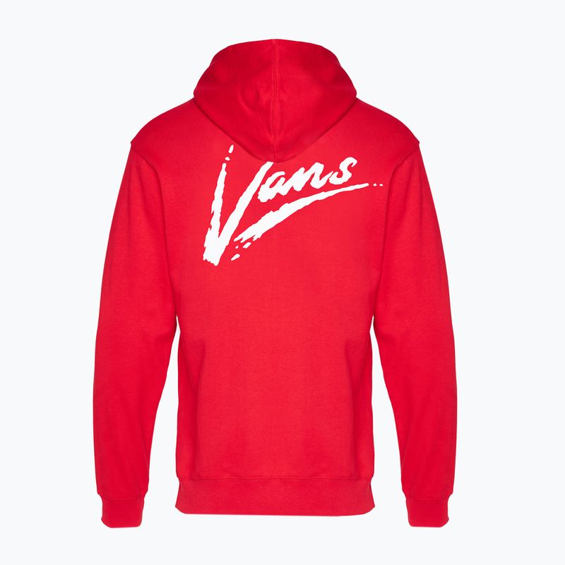 Vans Dettori Loose Pullover felpa da uomo rosso corsa/marshmallow 2