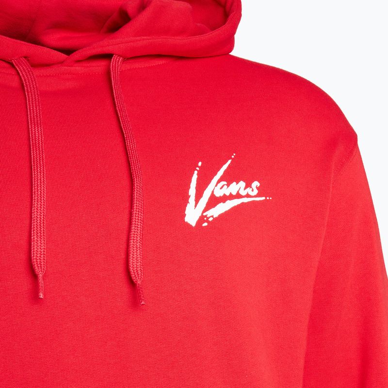 Vans Dettori Loose Pullover felpa da uomo rosso corsa/marshmallow 3