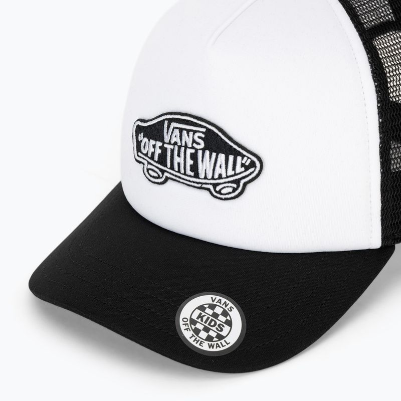 Vans Classic Patch Curved Bill Trucker berretto da baseball per bambini nero/bianco 3