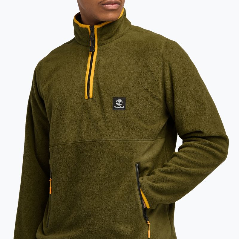 Felpa da uomo Timberland Polar 1/4 Zip in pile oliva scuro 3