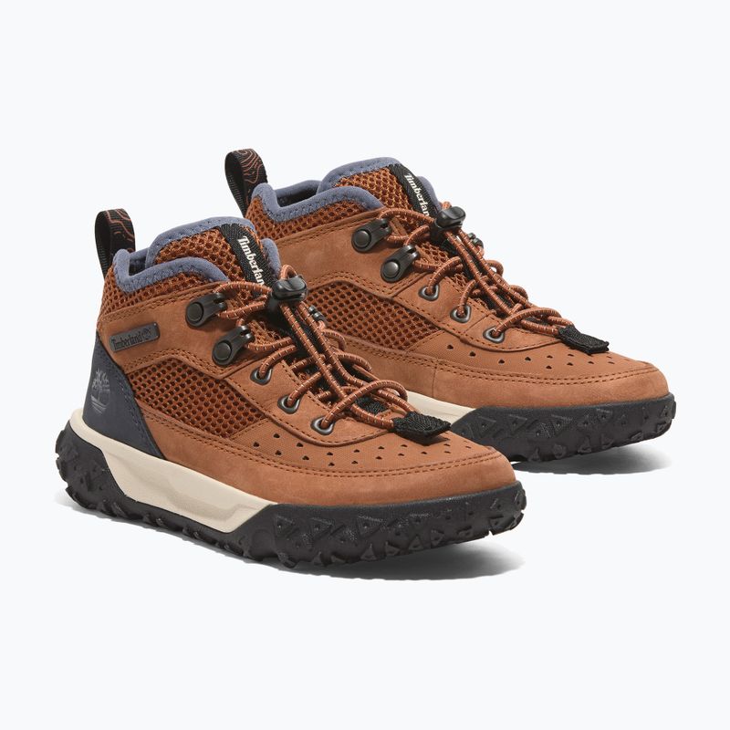 Scarpe Timberland per bambini Greenstride Motion 6 Low Lace in nabuk arancione scuro 8